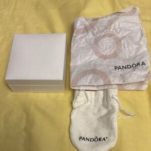 Pandora White Jewelry Box with Pouch